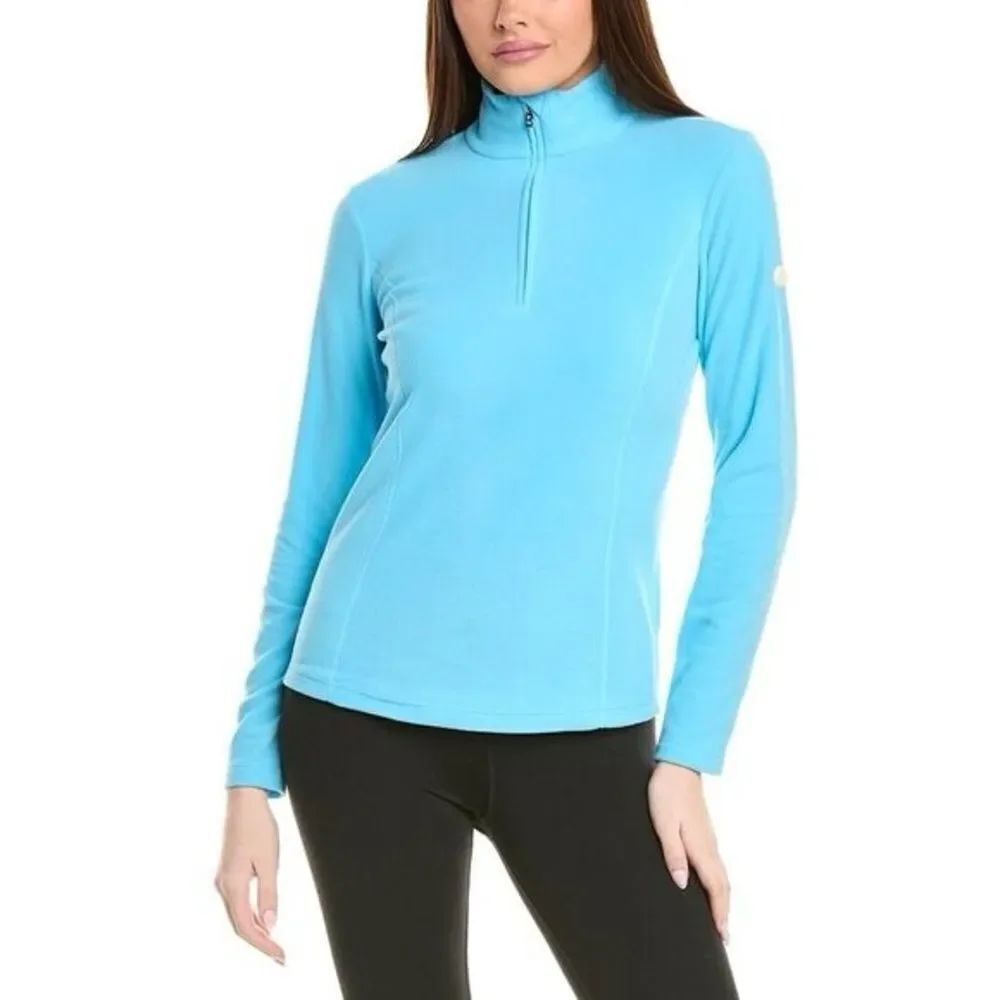 Bogner Womens Maddie-O 1/4-Zip Pullover Baby Blue NWT SIZE XS Fleece